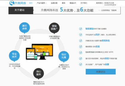 广州升腾网络的网站建设方案有哪些?